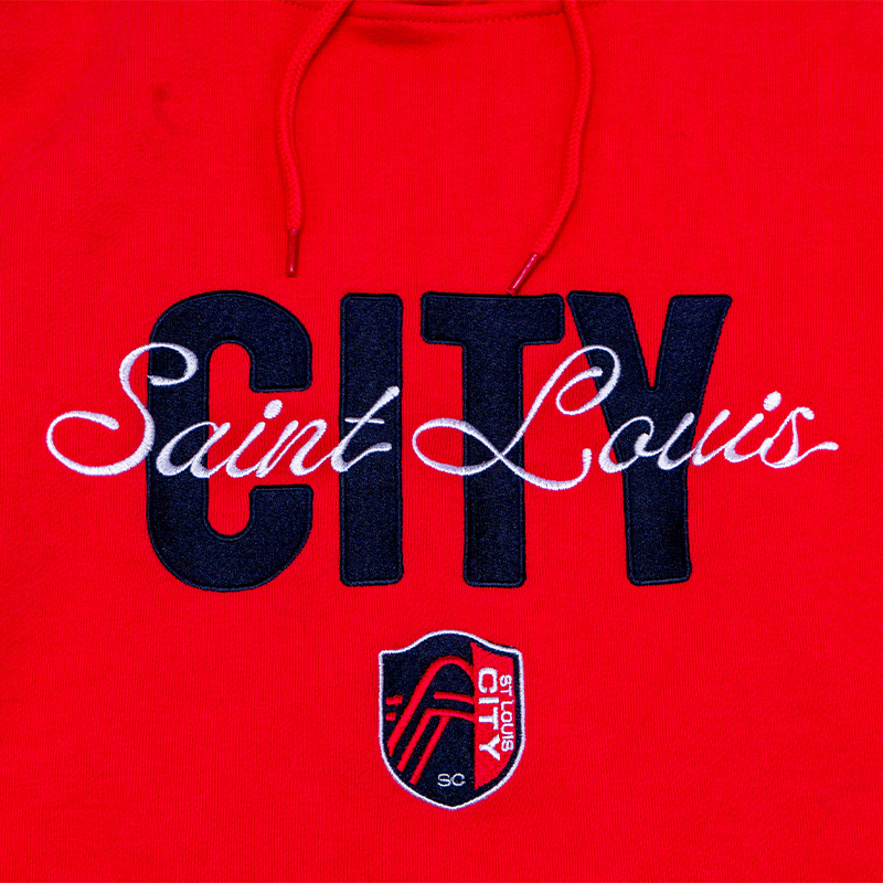 ST. LOUIS CITY SC SPORTS DESIGN SWEDEN LADIES RETRO SCRIPT HOODIE