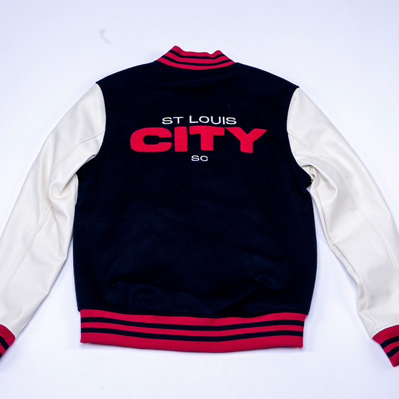 ST. LOUIS CITY SC SPORTS DESIGN SWEDEN UNISEX WOOL VARSITY JACKET