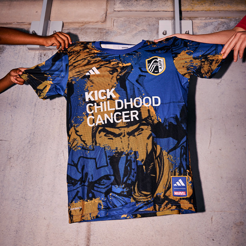 【完売品】 everyone  JERSEY LEGEND INK Men's Kick Childhood Cancer Theme Top – St. Louis CITY Go