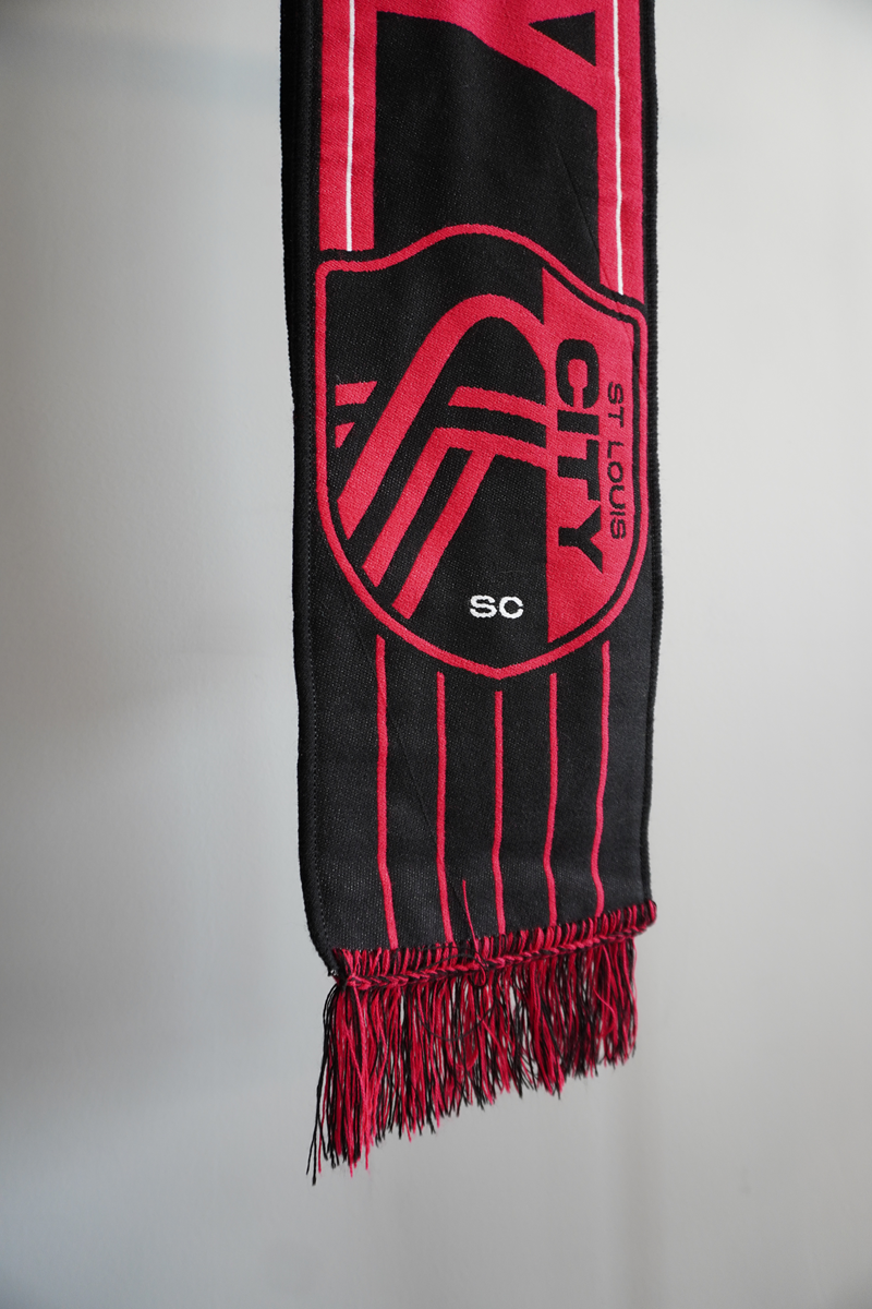 St. Louis CITY SC Black + CITY Red Scarf