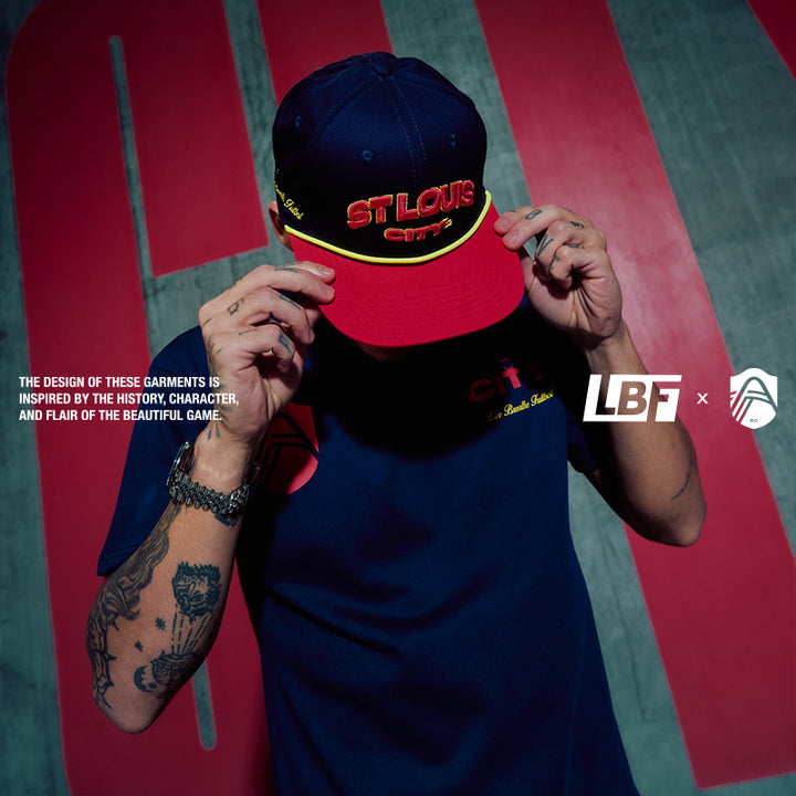 ST. LOUIS CITY SC x LBF COLLAB MEN’S HOMETOWN SNAPBACK CITY RED WORDMARK