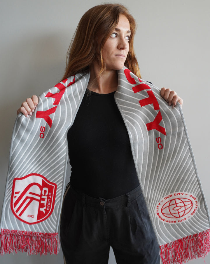 STL CITY SC Gray Confluence Scarf