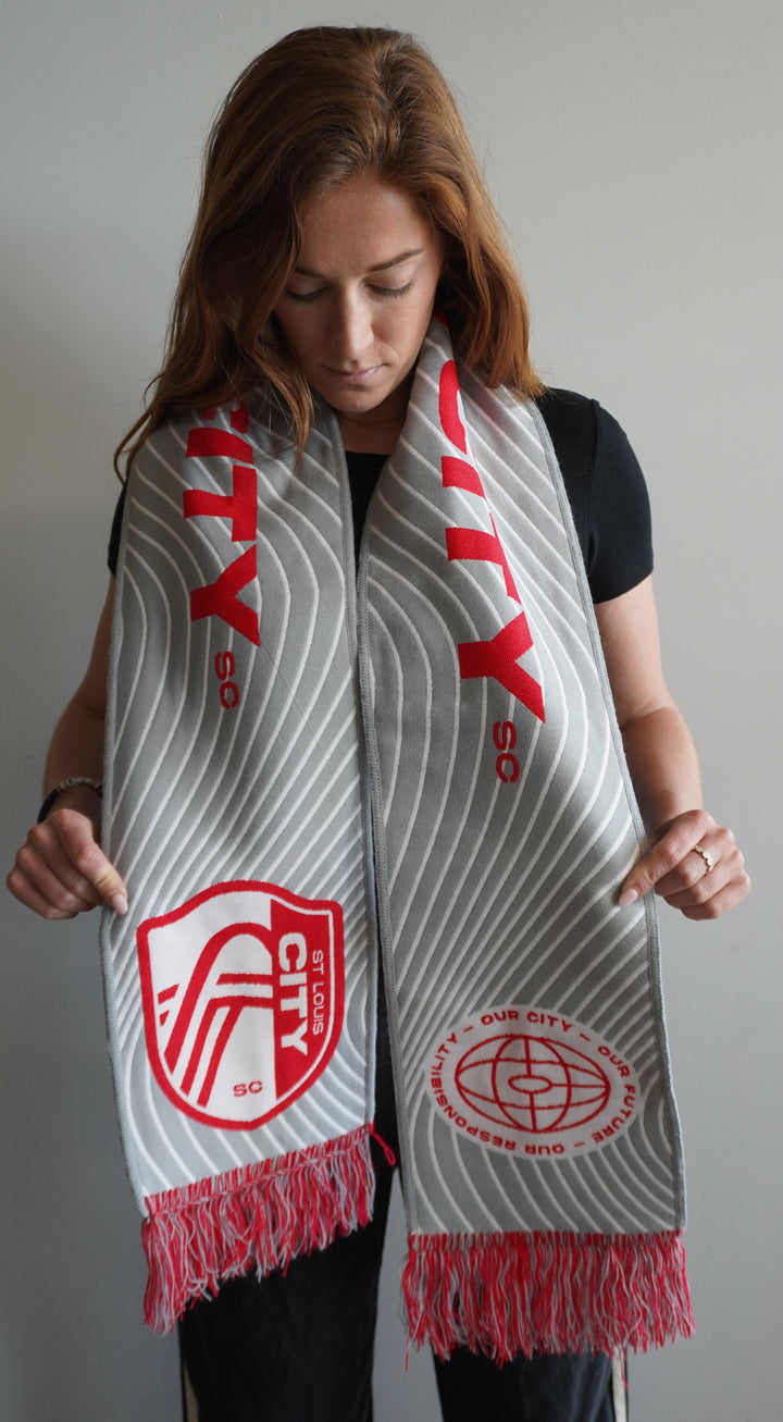 STL CITY SC Gray Confluence Scarf