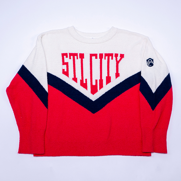 ST. LOUIS CITY SC LUSSO LDS CHEVRON SPENCER SWEATER